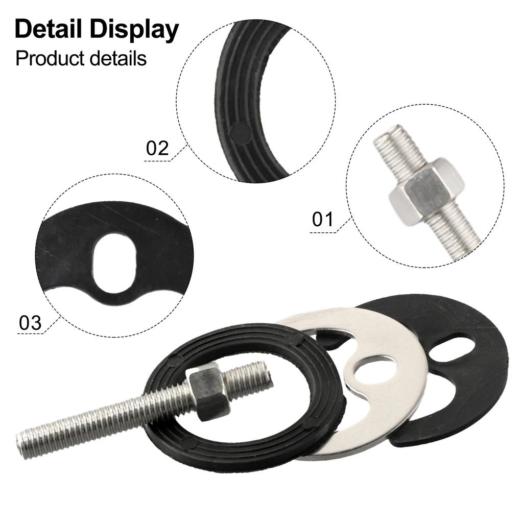 Kit de Instalación para Grifo Monobloque Incluye Tornillo de Acero Inoxidable Soporte de ABS Junta de Goma y Arandelas de 33 48 mm para Montaje en Fregadero