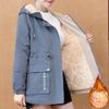 Winter Locker Kapuzen Dick Gefütterte Parkas Warmer Lässiger Trenchcoat Koreanischer Mittellanger Mantel Windjacke Schneejacken Oberbekleidung