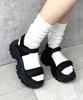 WEGO Platform Size Type Thick Comfortable for and Women's Sandals, L, B, Black, Sole, Street, Sports, Outdoors, Spring, Summer, Fall.