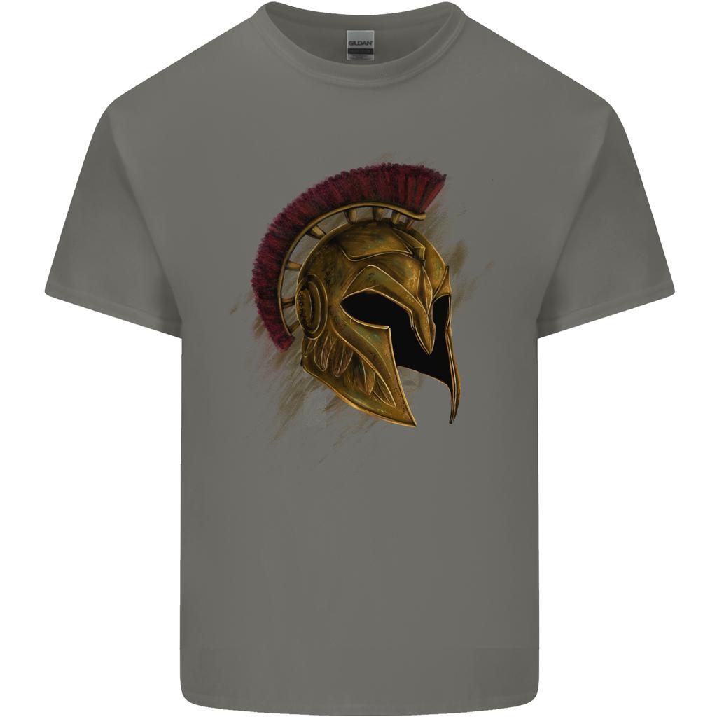 Spartan Helmet Gym Bodybuilding Training Unisexs Light Cotton TShirt