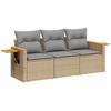 VidaXL Garden Lounge Set with Cushions 3 Pcs, Patio Sofas, Patio Furniture Set, Outdoor Furniture, Beige 3259000
