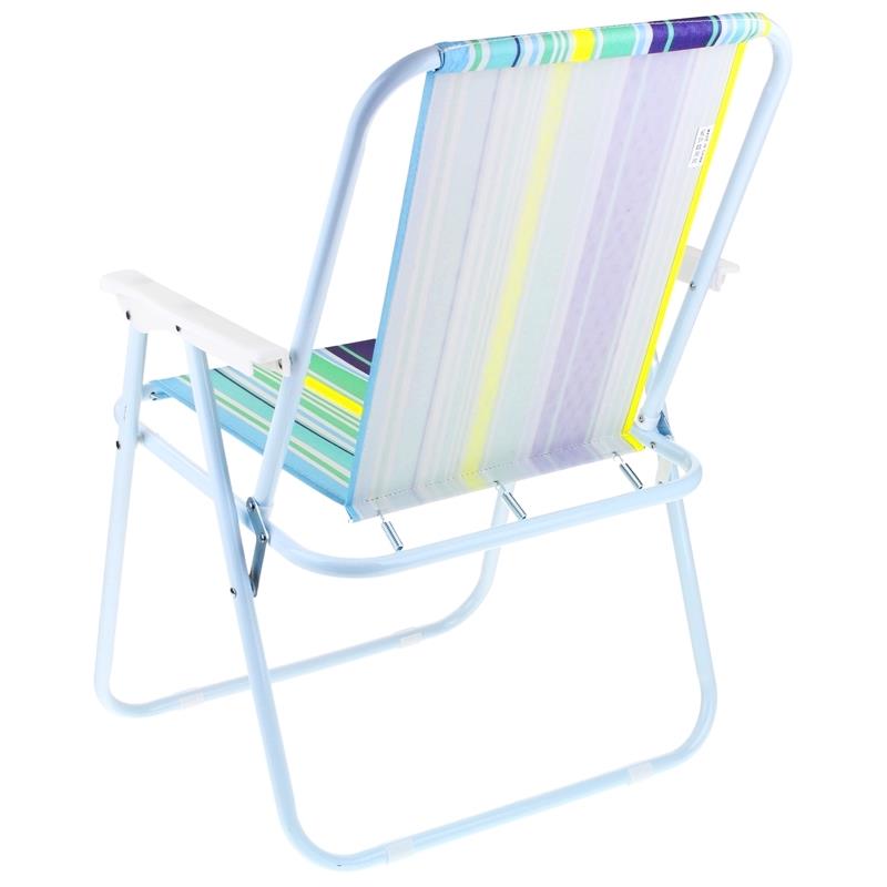 Faltbarer Campingstuhl mit Rückenlehne für Camping, Garten, Strand, Stabil