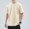 Men Solid Color T-Shirt Round Sleeve Summer Tee Neck Short Casual Loose Fit Tee Shirt