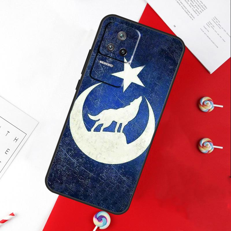 Turkey Flag Wolf Style Cover For Xiaomi 14 Ultra 15 13 11T 12T 13T 14T Pro POCO X7 Pro X3 X5 X6 M6 F5 F6 Pro Case