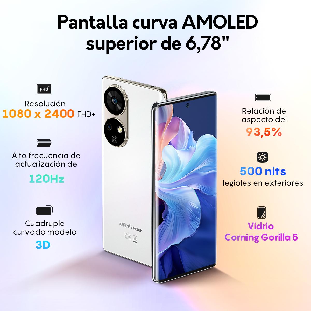 

Ulefone Note 17 Pro, 120 Гц, изогнутый AMOLED-дисплей, 24 ГБ + 256 ГБ, MTK Helio G99, камера 108 МП, глобальная версия, 5050 мАч