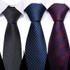 3pz Cravatta Formale Uomo Standard 8cm Blu Business Professionale Rigata Cravatte Accessori Abito da Matrimonio Cravatta Tessitura Jacquard Uomo