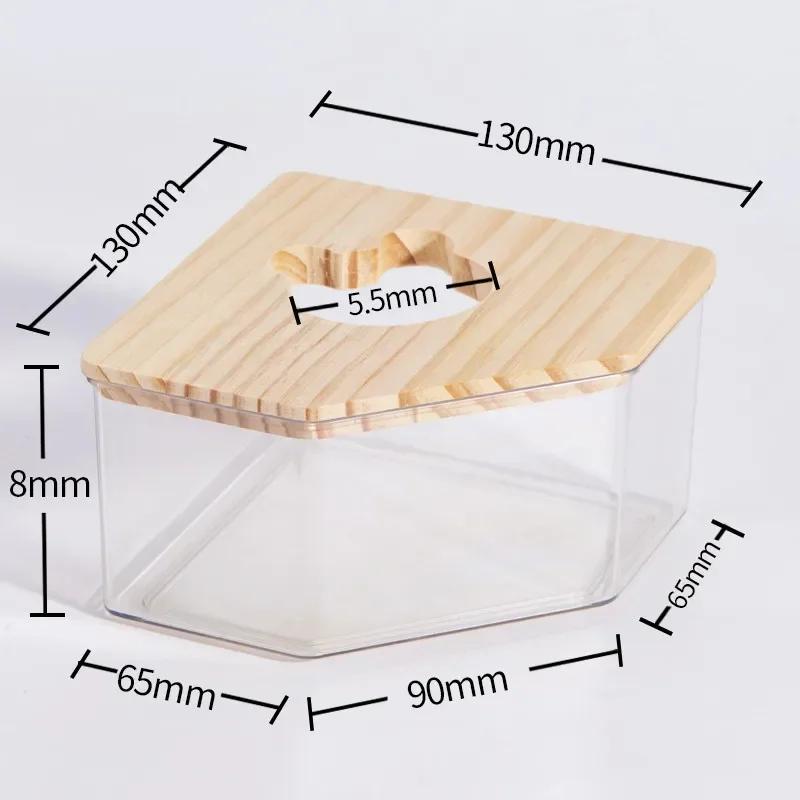Hamster Bathroom House Sandbox Full Transparent Urine Sand Basin Golden Bear Supplies Sand Bath Container Hamster Bathroom