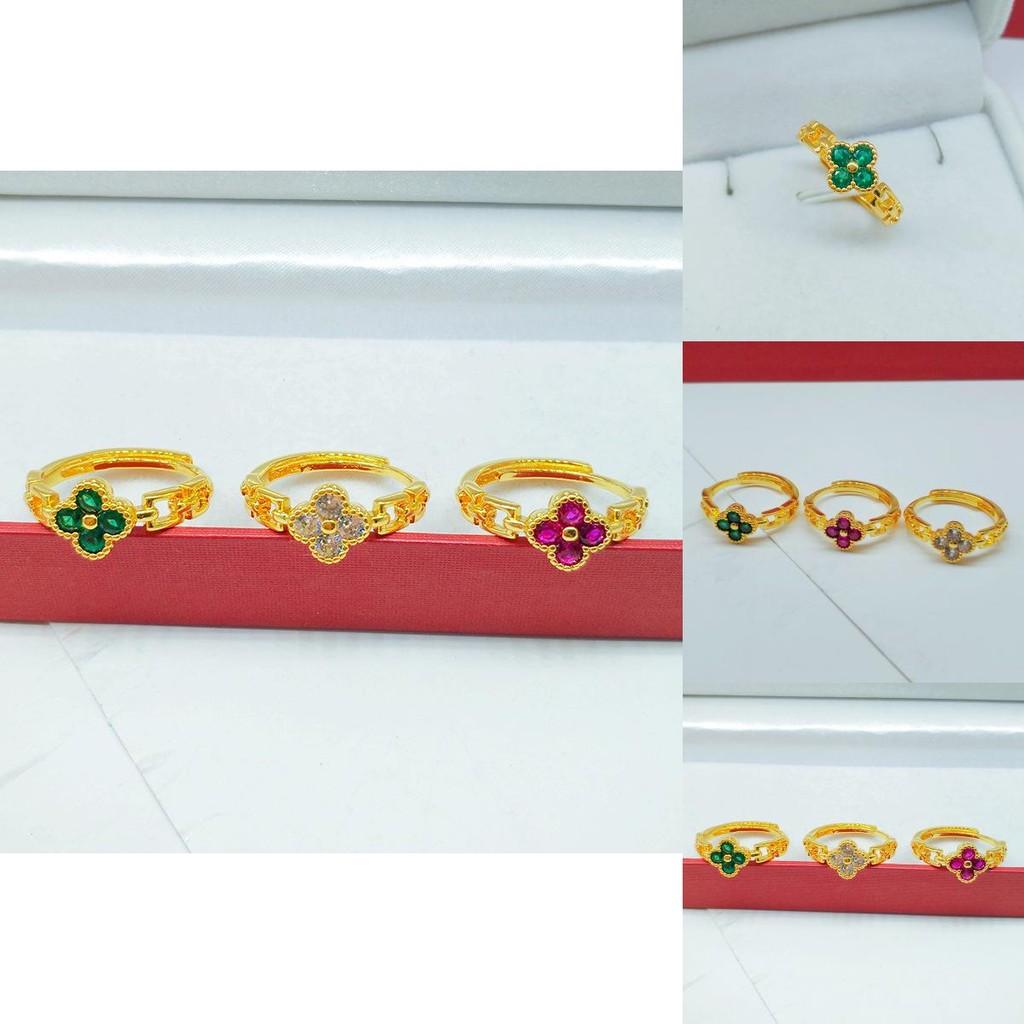 Unique Gold Plated Clover Ring For Women Stylish And Chic Jewelry For Everyday Wear