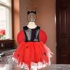 Children Ladybird Costume with Wing Headband and Dress Halloween Lady Bird Dress Up Outfits for Girl Halloween Cosplay