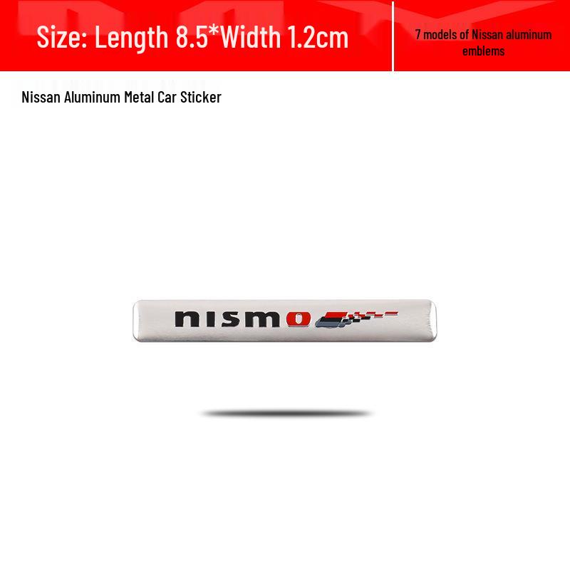 Nissan Sylphy, Qashqai, Teana, X-Trail, Kicks Nismo Aluminiowa Naklejka Samochodowa