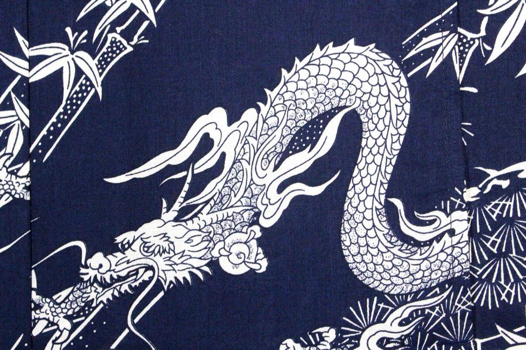 Japanese Yukata with a and Dragon Made in Japan for heights Pine, Bamboo, Pattern, (Suitable 170-180cm)