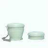 180ml faltbarer Wasserbecher, faltbarer Reisebecher aus Silikon - faltbarer Campingbecher aus Silikon mit Deckel - geeignet für Reisen, Camping,