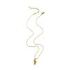 Trendy Spirals Shell Pendant Necklace In Stainless Steel Featuring Sparkling Rhinestones for Stylish Layer Look