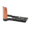 Aluminum L Bracket Quick Release Plate For R50V Camera Handgrip Holder 1/4in Hole with Wood Grip