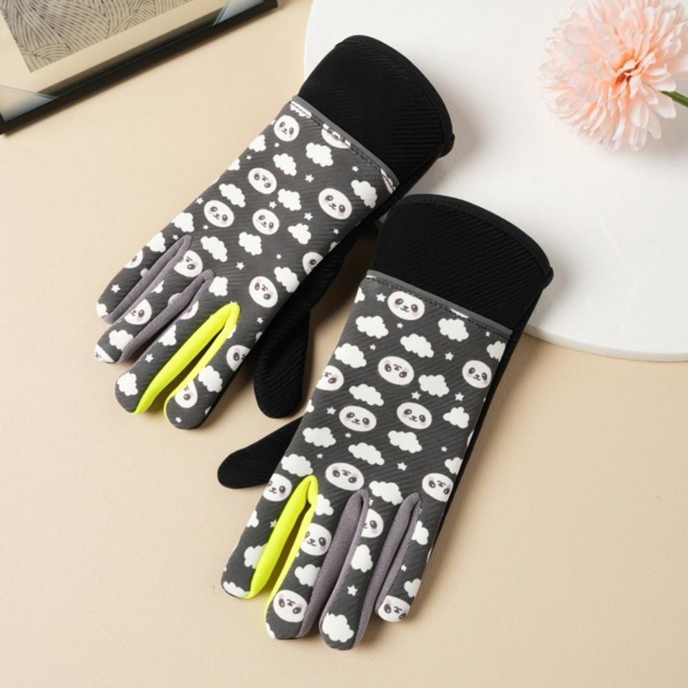 Panda Print Children Gloves Windproof Cycling Gloves New Warm Mittens for Boys and Girls
