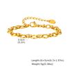 18K Gold-Plated Stainless Steel Hand-Spliced Chain Bracelet, Women'S Personalized Punk Metal Chain Wrist Jewelry