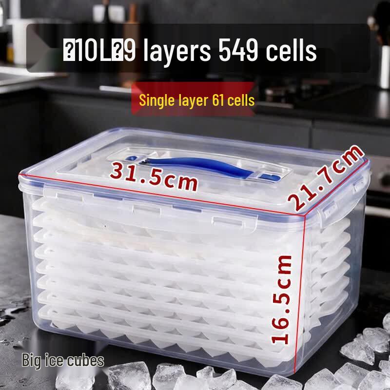 Large Capacity Resin Ice Cube Mold & Storage