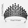 Sparkling Baroque Queen Tiaras Elegant Bridal Headwear Rhinestone Diadem  Birthday Party