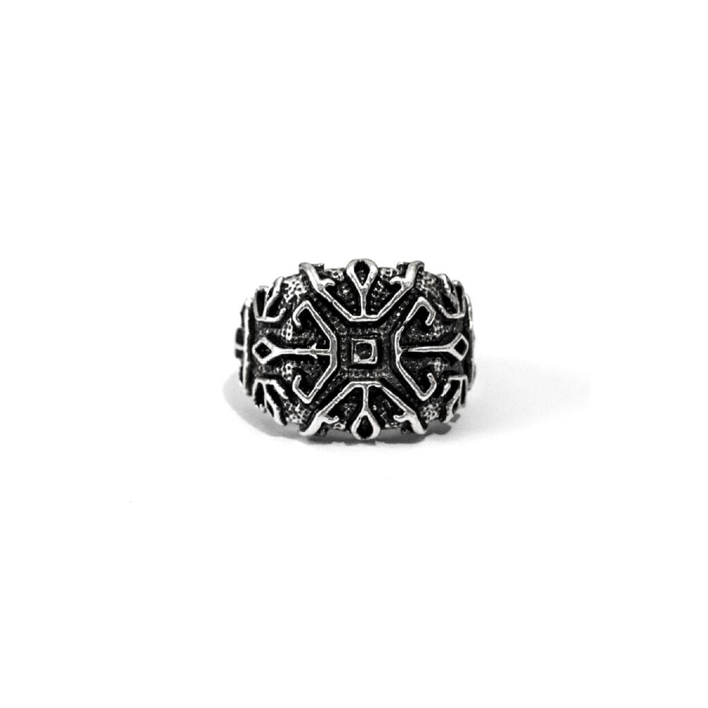 Men's Silver Plated Labyrinth Model Adjustable Ring