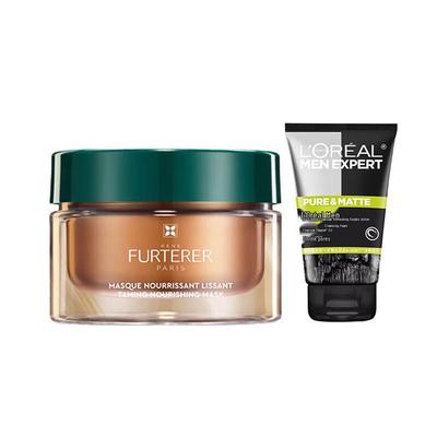 L'Oréal Men Expert Cleanser & René Furterer Hair Mask Duo
