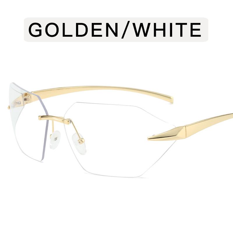 

European American Style Sunglass Women Fashion Rimless Stylish Y2K Sun Glasses for Women Men Sunglass