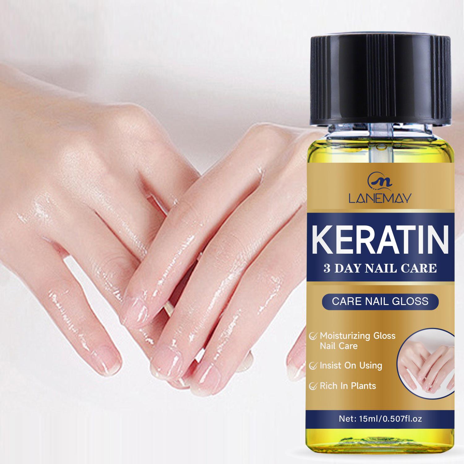 

Keratin Care Nail Gloss-Moisturizing The Nail, Rich Plants The Nail-Suitable For All Skin Types, 15ml