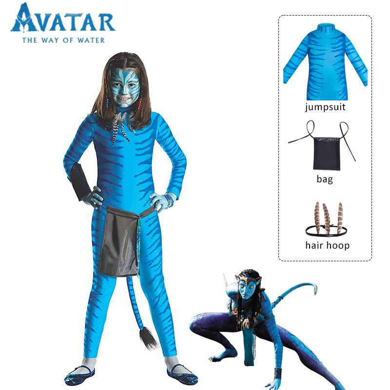 Exquisite Avatar Cosplay Suit For Halloween Party Unisex Kids Jumpsuit Set