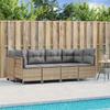 VidaXL Garden Lounge Set with Cushions 5 Pcs Beige Wicker, Outdoor Sofa Set, Garden Lounge, Set 3261524