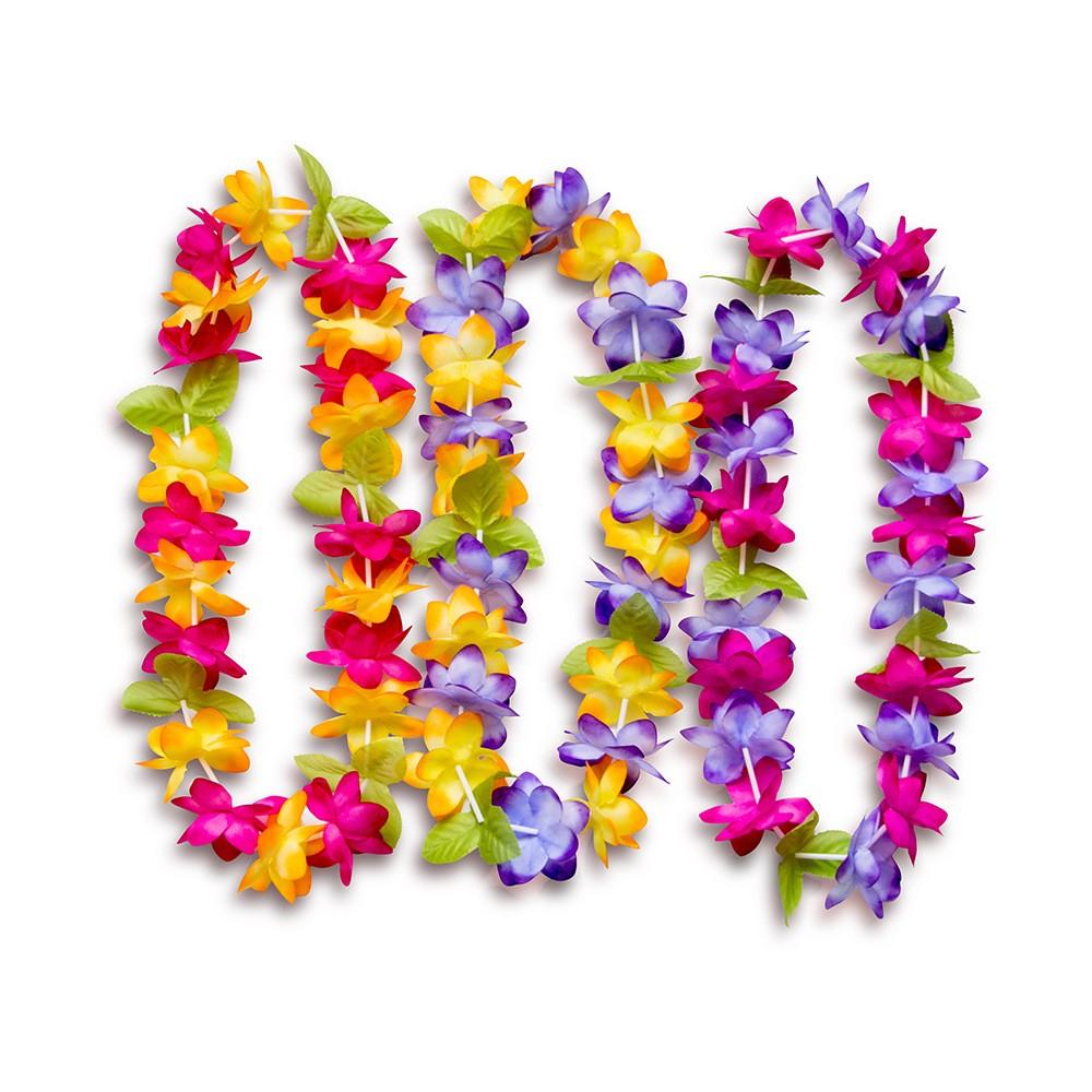 HUIRAN Artificial Flower Garland Hawaiian Flower Necklace Hawaiian Party Decorations Hawaii Party Favors Summer Party Supplies