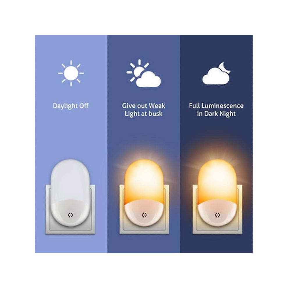 (British Standard Warm)LED Night Light Sleep Light Smart Home Light Plug-In Bedside Wall Lamp