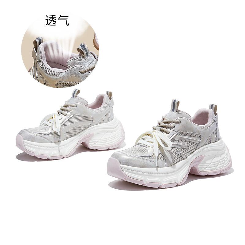

Absorbent film-soled dad shoes 2026 spring platform-soled running sports shoes women s casual single shoes heightening women s shoes 40
