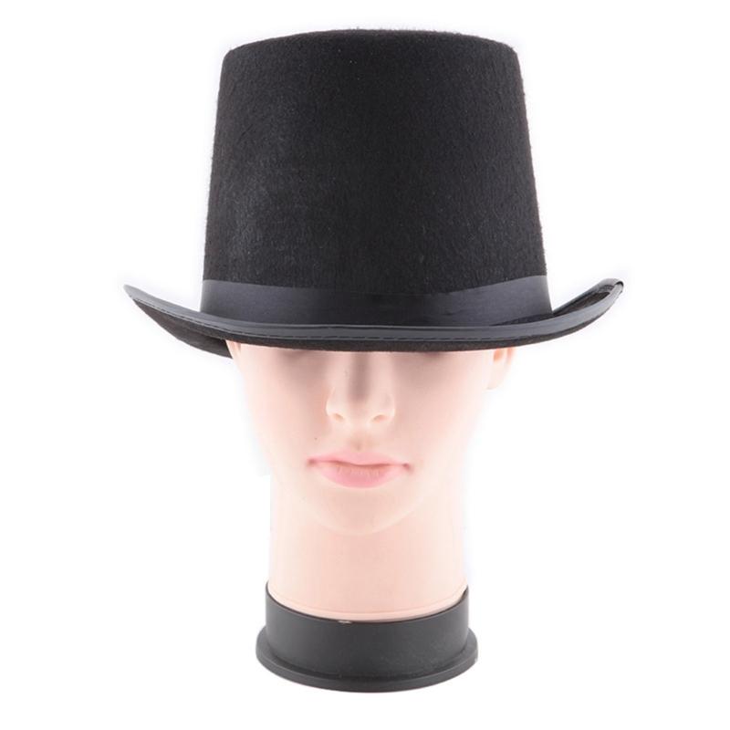 Black Prom Party Formal Top Hat Magician Hat Gentleman Hat Party Costume Hat