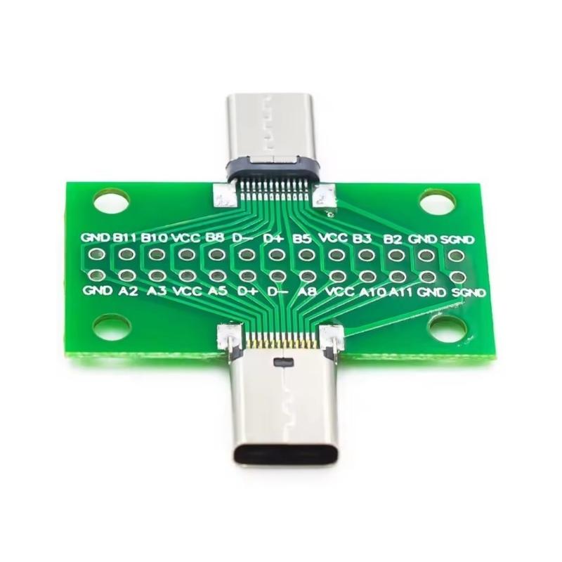 Reversible USB Type C 3.1 Test Interfaces Board 2x13Pin to 2.54mm Connectors Adapter for Device Testing