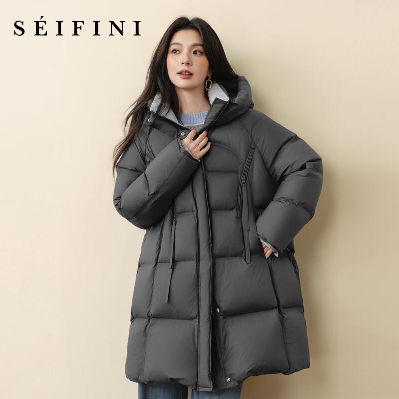 SEIFINI Women's Mid-Length Down Jacket