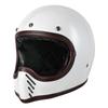 RIDEZ VMX PSC SG Full Face Motorcycle Vintage Motocross TRIPLE CROSS Helmet, Off-Road, White, W-L