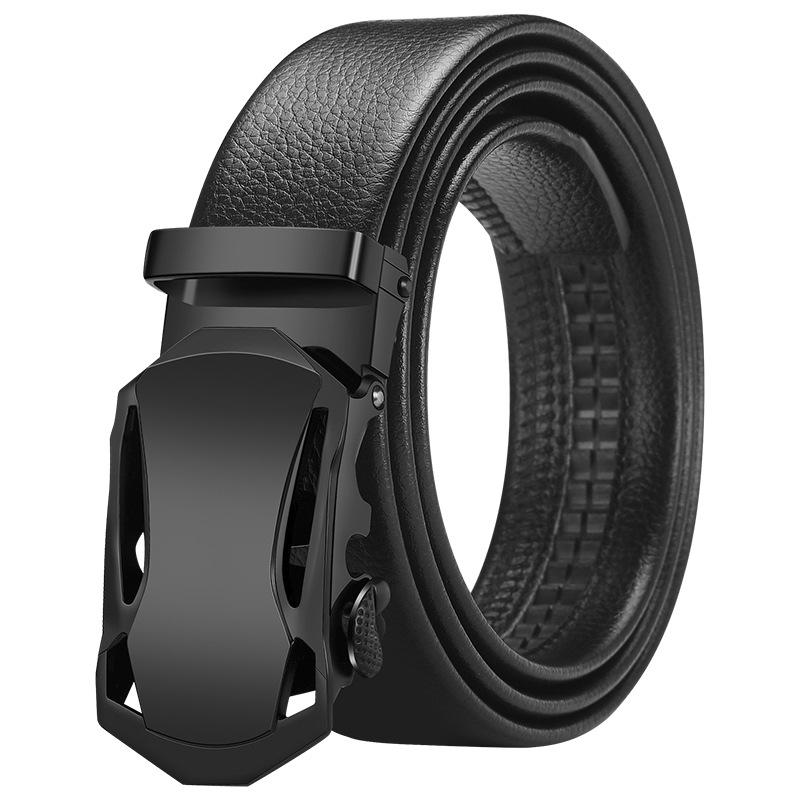 Men's Belt Automatic Buckle Belt Korean Style Trendy Casual Middle-aged Young Business Belt Formal Wear Men's Style