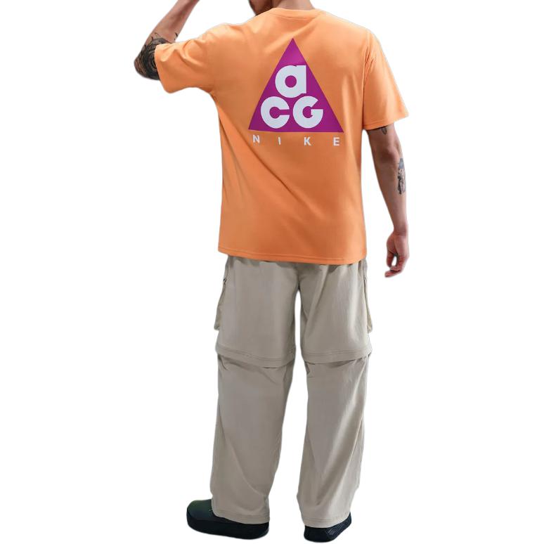 Nike Clothing T Shirts Men's Orange Crew Neck HJ0799-833