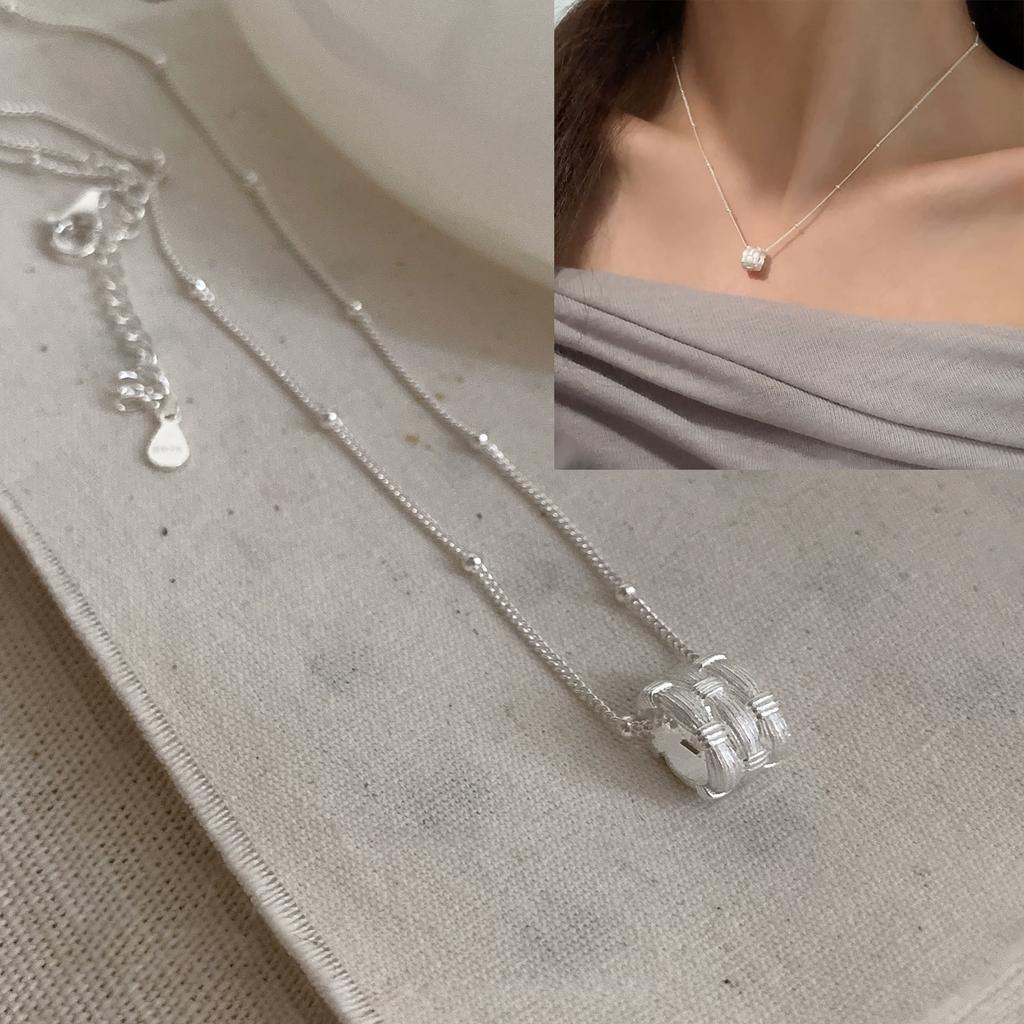 925 Silver Hiphop Necklace New Fashion Simple Geometric Handmade Clavicle Chain Party Jewelry Gifts for Women