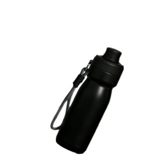 Titanium bottle lightweightinsulated pure outdoor cycling fitness climbing sports large capacity durable non-slip portable XRKG (500ml black)