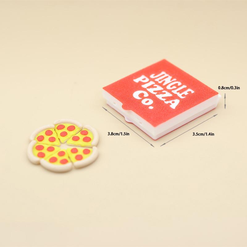 

1/12 Dollhouse Simulation Mini Pizzas Model With Pizza Box Dollhouse Kitchen Food Decoration Dolls House Pretend Play Toys one size