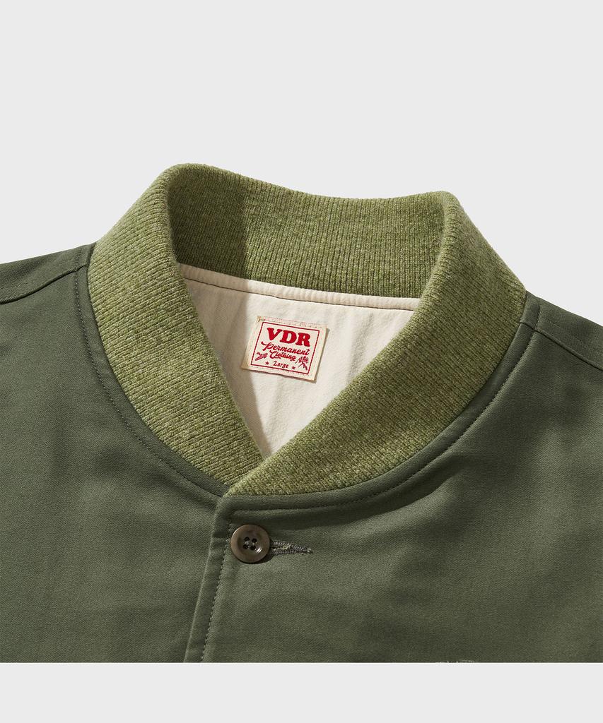 Vdr Heavy Moleskin Bomber Jacket [Olive Brunch]