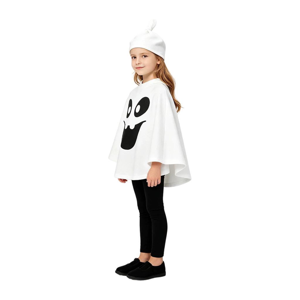 Halloween Pumpkin Cloak Set Kids Cute Funny Cape Kindergarten Party Stage Cosplay Outfit