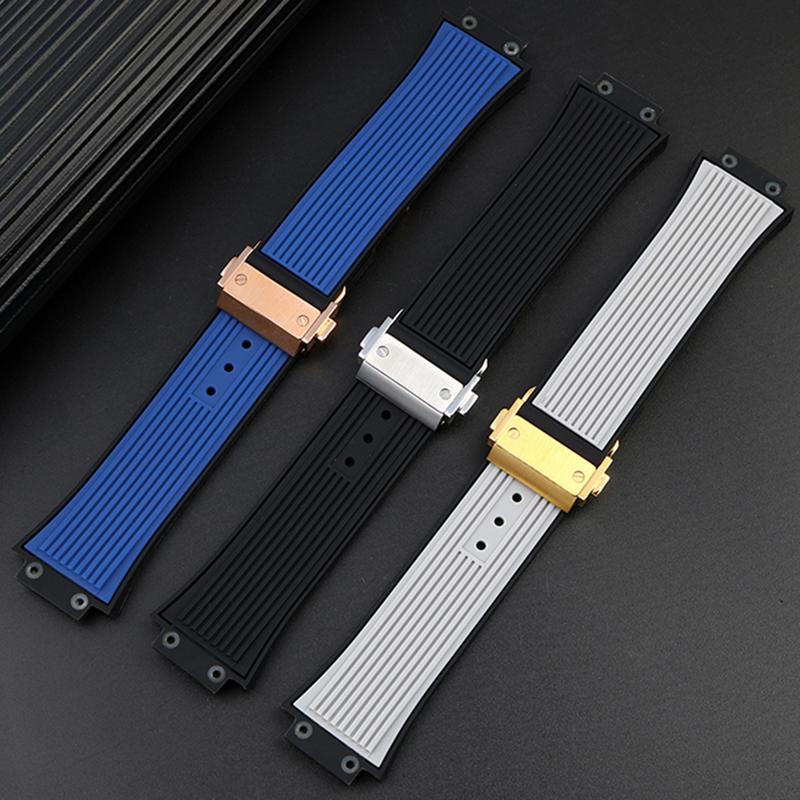 17x27mm Silikónový remienok na hodinky pre Hublot Big Bang Classic Fusion Vystupujúci Gumový Remienok na Hodinky Nástroje Remienok 27*17mm Čierny Modrý Sivý