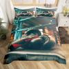 Boxing Bedding Set Red Boxing Gloves Pattern Comforter Cover Sports Theme Duvet Cover Room Pugilism Games Bedding Collection