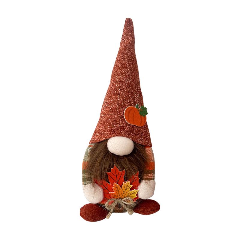 Thanksgiving Gnome Plush: Harvest Festival Rudolph Figurine 31 cm