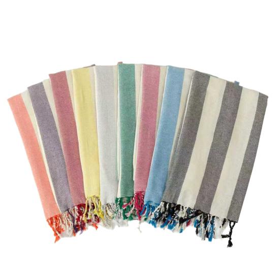 Turkish Beach Towel Striped Print Quick-Drying Sand-Free Large Size Thin Beach Towel Swimwear Accessory