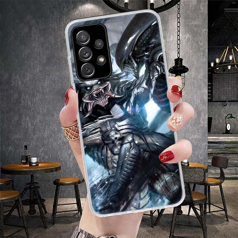 Alien Vs Predator Painted Soft Phone Case For Samsung Galaxy A13 A14 A15 A16 A17 A53 A54 A55 A56 A57 A33 A34 A35 A36 A37 A23 A24