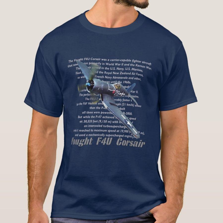 Naval F4U Corsair Fighter TShirt Short Sleeve Casual 100 Cotton ONeck Summer Unisexs Tshirt Size S3XL