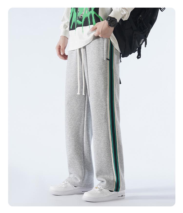 Men's Spring Extra-Long Straight-Leg Sweatpants - Trendy, Loose, Casual American-Style