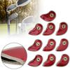 10er Set Hochwertige PU Golf Eisen Schlägerhaube Headcover Schlägerschutz Schützend Rot